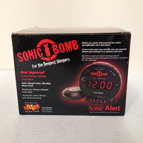 Other Nib Sonic Bomb Dual Extra Loud Alarm Clock With Bed Shaker